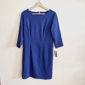 AB Studio NWT Women Dress Blue Long Sleeve Knee Length Size 8